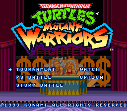 Teenage Mutant Ninja Turtles - Mutant Warriors Title Screen